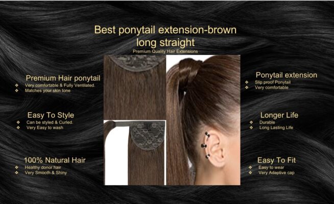 best ponytail extension brown long straight5 best ponytail extension brown long straight5