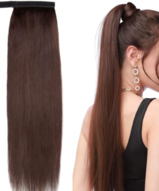 best ponytail extension-brown straight 1