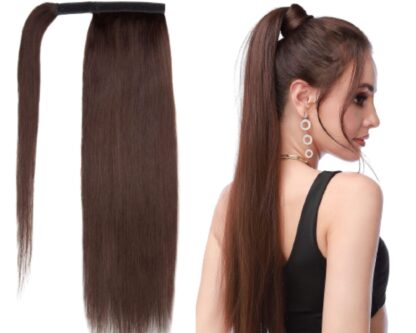 best ponytail extension-brown straight 1