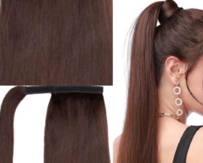 best ponytail extension-brown straight 2