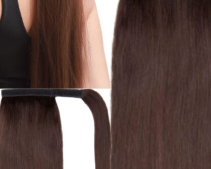 best ponytail extension-brown straight 3