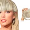 blonde bangs clip in wavy long 1