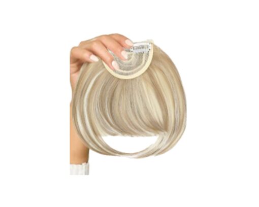 blonde bangs clip in wavy long 4