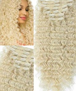 blonde curly clip in hair extension long3
