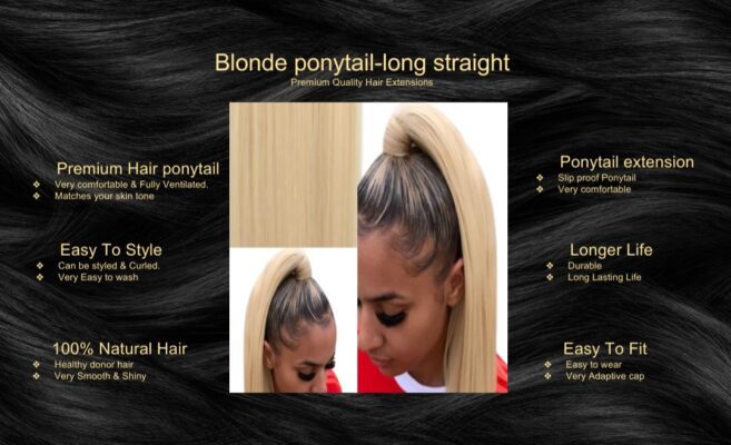 blonde ponytail long straight5