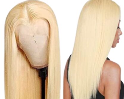 blonde tape in hair extensions-long straight 3