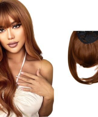 clip in bettie bangs-ginger body wave long 1