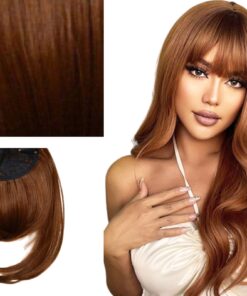 clip in bettie bangs ginger body wave long 2