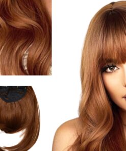 clip in bettie bangs ginger body wave long 3