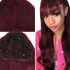 clip in fringe bangs burgundy body wave 1