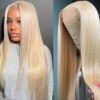 clip in hair extension blonde long straight1