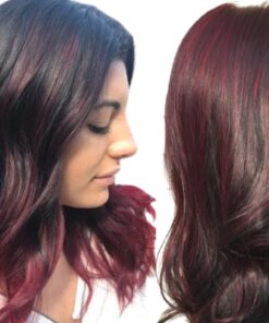 clip in red highlights long straight 2