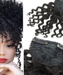 clip in wispy bangs black kinky curly 2
