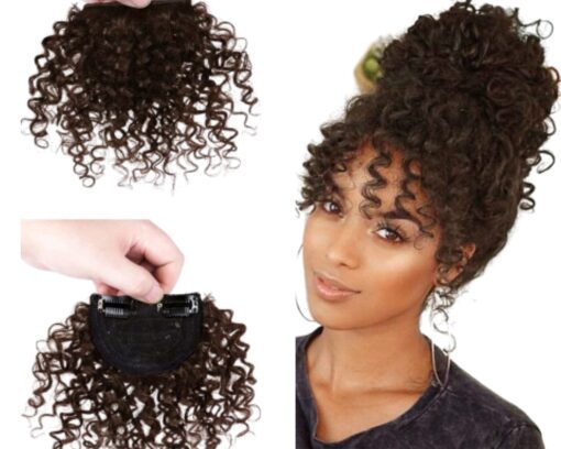 clip in wispy bangs ginger kinky curly 1