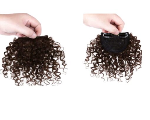 clip in wispy bangs ginger kinky curly 4