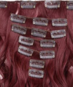 clip on natural curly hair extensions wine long 4
