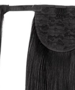 clip on ponytail black hair straight 4