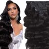clip on weave for black hair body wave long 1