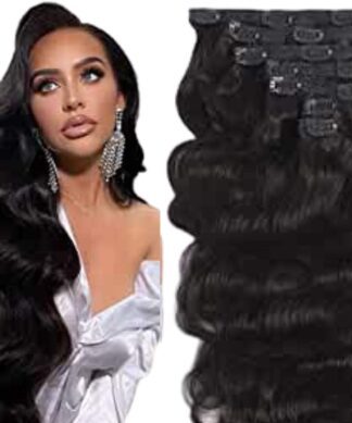 clip on weave for black hair-body wave long 1