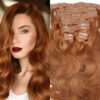 copper clip in hair extensions wavy long1