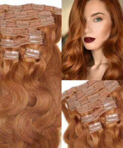 copper clip in hair extensions wavy long2