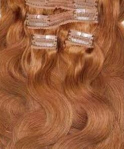 copper clip in hair extensions wavy long4
