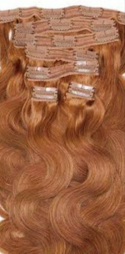 copper clip in hair extensions-wavy long(4)