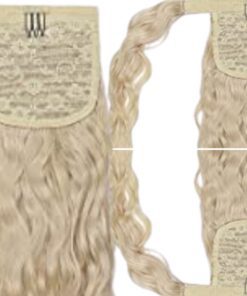curly ponytail extension blond long 3