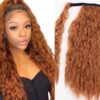curly ponytail human hair ginger long curly 1