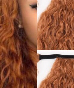 curly ponytail human hair ginger long curly 2