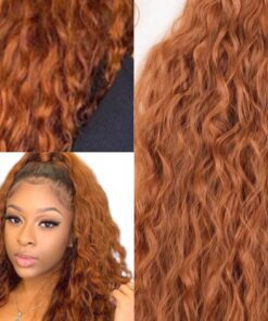 curly ponytail human hair ginger long curly 3