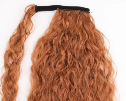 curly ponytail human hair-ginger long curly 4