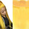 extended ponytail yellow long straight 1