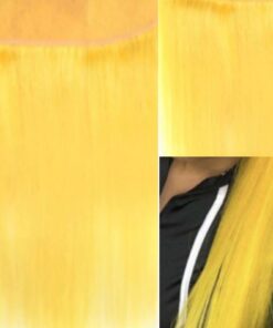 extended ponytail yellow long straight 3