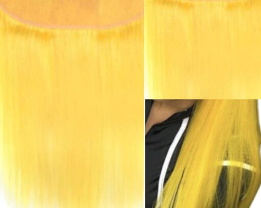 extended ponytail yellow long straight 3