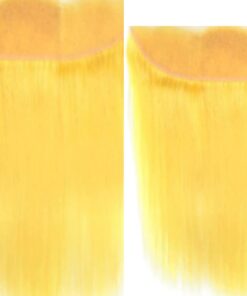extended ponytail yellow long straight 4