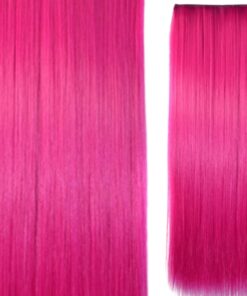 extension for hair pink long straight 4