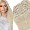 full shine clip in hair extension platinum blonde 1