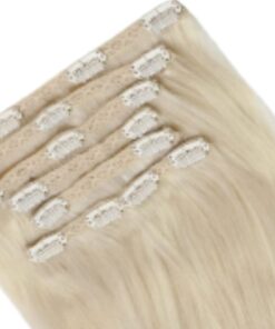 full shine clip in hair extension platinum blonde 4