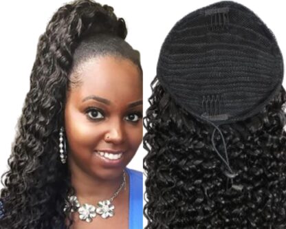 high ponytail black hair-kinky curly long 1