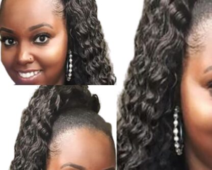 high ponytail black hair-kinky curly long 2