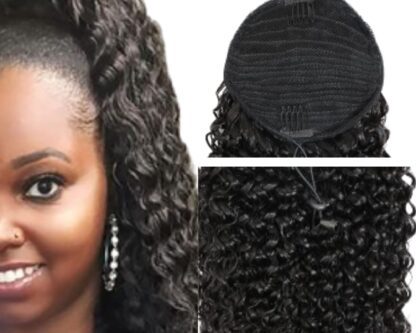 high ponytail black hair-kinky curly long 3