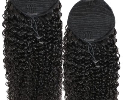 high ponytail black hair-kinky curly long 4
