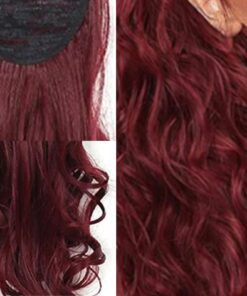 high quality hair extensions wine curly long 2