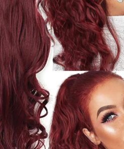 high quality hair extensions wine curly long 3