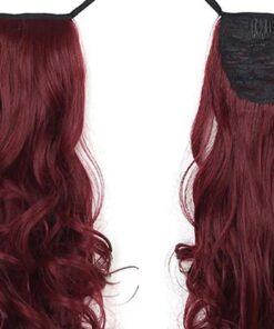 high quality hair extensions wine curly long 4