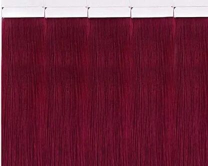 invisible tape hair extensions-burgundy body wave long 4