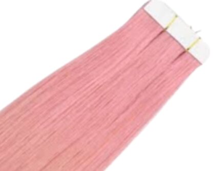 invisible tape in extensions-pink long straight 4