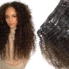 kinky clip in hair extensions 4c brown long 1