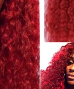 kinky ponytail red long 2